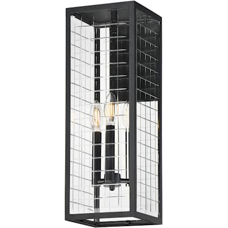 Maxim Magnus 3 Light 21" Tall Outdoor Wall Sconce Black