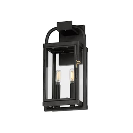 Maxim Bonham 2 Light 17" Tall Outdoor Wall Sconce Black