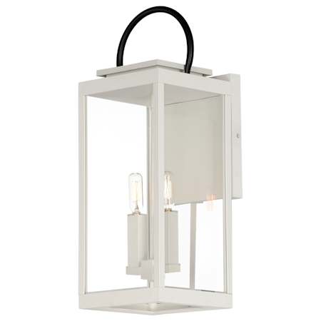 Maxim Nassau Vivex 2 Light 22" Tall Outdoor Wall Sconce White / Black / Clear
