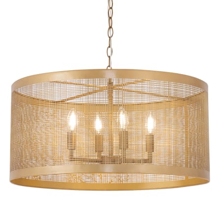 Maxim Hatcher 4 Light 24" Wide Cage Pendant Gold
