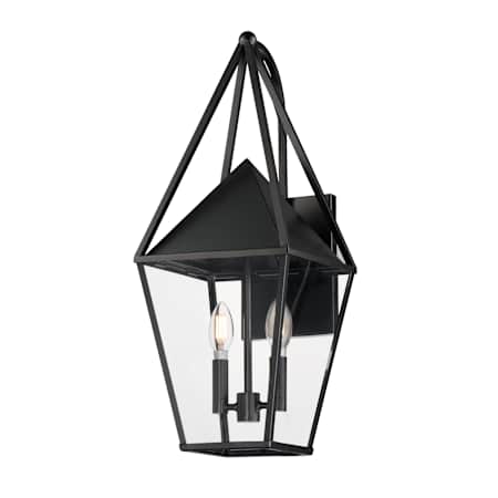 Maxim Bavaria 2 Light 23" Tall Outdoor Wall Sconce Black