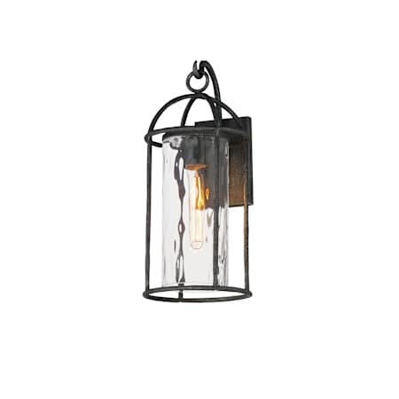 Maxim Del Mar 19" Tall Outdoor Wall Sconce with Clear, Water Glass Shade Blacksmith