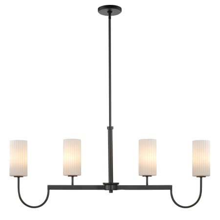 Maxim Town and Country 4 Light 43" Wide Linear Chandelier Black