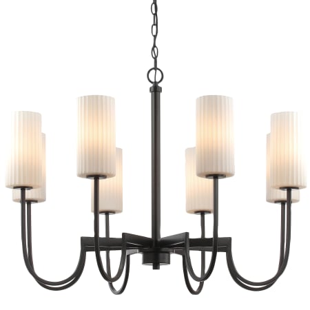 Maxim Town and Country 8 Light 34" Wide Chandelier Black
