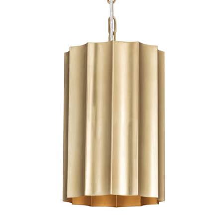 Maxim Allegra 9" Wide Mini Pendant with Scalloped Metal Shade Weathered Brass