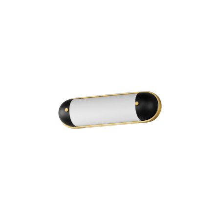 Maxim Capsule 18" Wide Bath Bar Black / Natural Aged Brass