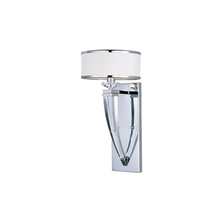 Maxim 1 Light 17.5" Tall Wall Sconce from the Metro Collection Polished Chrome / White