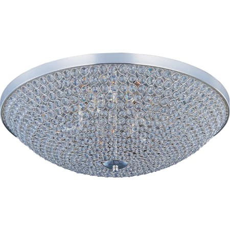 Maxim Glimmer 19" Wide 6 Light Ceiling Light Plated Silver / Beveled Crystal