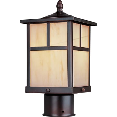 Maxim Coldwater Single Light 12" High Outdoor Single Head Post Light with Glass Square Shade Burnished