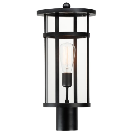 Maxim Clyde Vivex 19" Tall Post Light Black