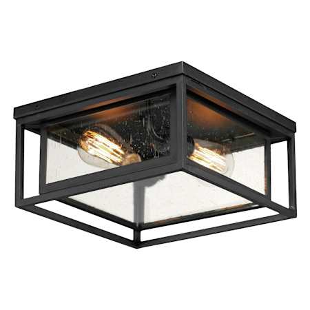 Maxim Cabana VX 2 Light 12" Wide Flush Mount Ceiling Fixture Black