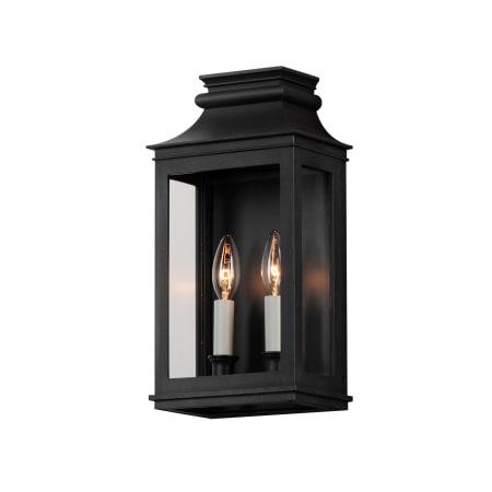 Maxim Savannah 2 Light 15" Tall Outdoor Wall Sconce with Clear Glass Shade Black Oxide