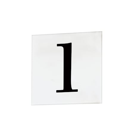 Maxim Classic Font Address Number Tile - 1 White