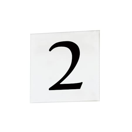 Maxim Classic Font Address Number Tile - 2 White