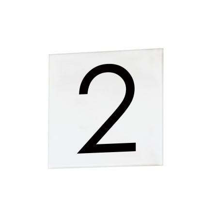 Maxim Contemporary Font Address Number Tile - 2 White