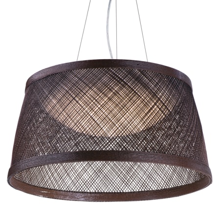 Maxim Bahama 24" Wide Indoor / Outdoor LED Pendant with Hemp Rope Drum Shade Chocolate
