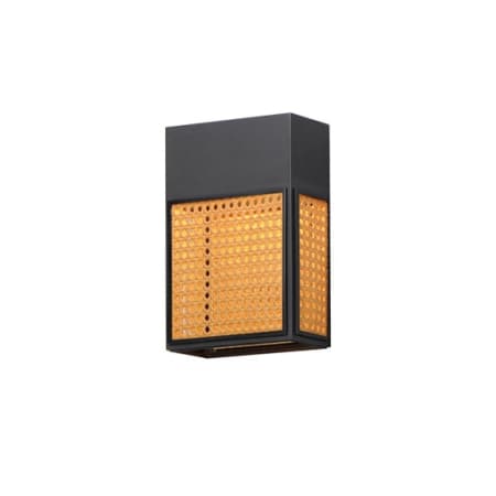Maxim Lattice 12" Tall LED Wall Sconce Black / Rattan