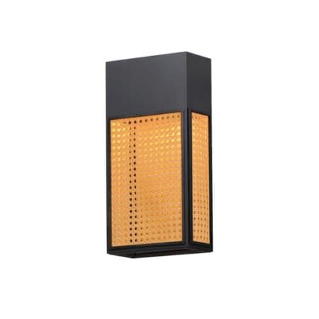 Maxim Lattice 16" Tall LED Wall Sconce Black / Rattan