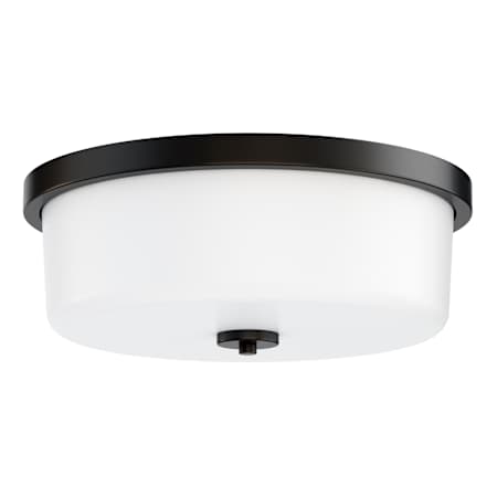 Maxim Fuller 3 Light 16" Wide Flush Mount Drum Ceiling Fixture Black
