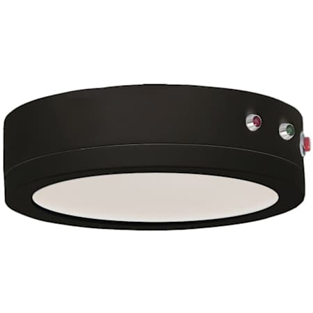 Maxim Wafer 7" LED Flush Mount Drum 3000K with Emergency Back Up Black