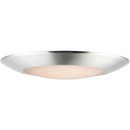 Maxim Diverse 9" Wide LED Flush Mount Bowl Ceiling Fixture - 3000K Satin Nickel