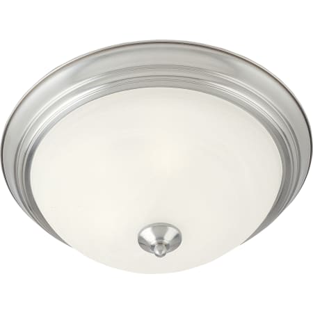 Maxim Essentials 13" Wide 2 Light Ceiling Light Satin Nickel / Marble Glass
