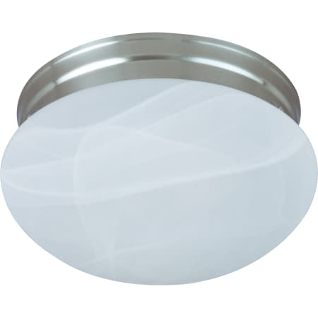 Maxim Essentials 9" Wide 2 Light Ceiling Light Satin Nickel / Marble Glass