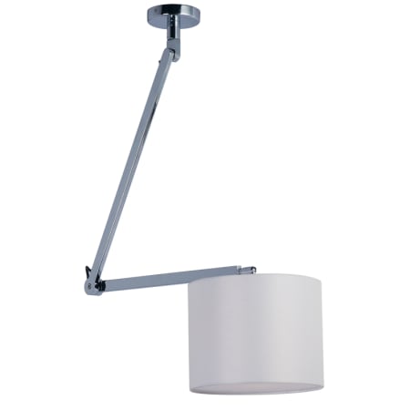 Maxim Hotel 1 Light 11" Wide LED Pendant with Fabric Drum Shade Polished Chrome