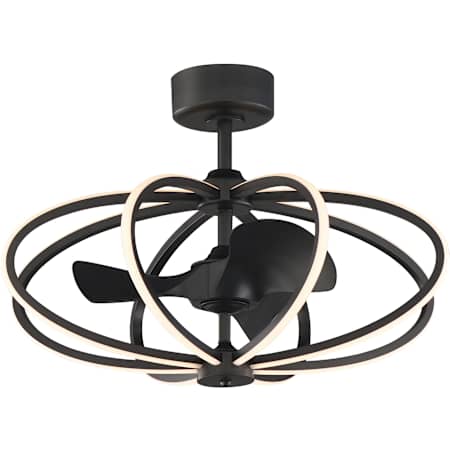 Maxim Solstice 21-3/4" 3 Blade Smart LED Outdoor Ceiling Fan with Remote Control Black