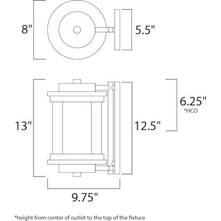 Maxim-65864CLFT-Line Drawing