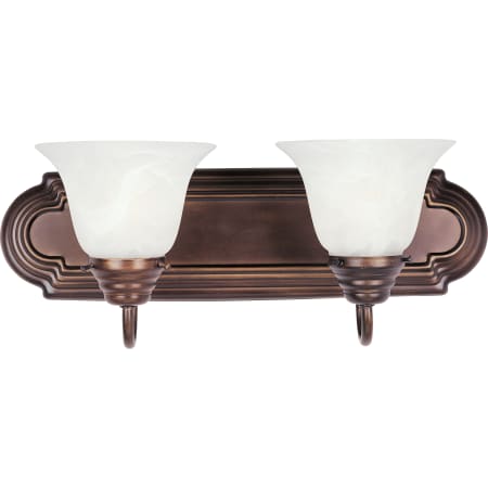 Maxim Essentials 18" Wide Bath Light Oil Rubbed Bronze / Marble Glass