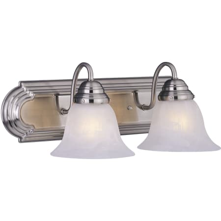 Maxim Essentials 18" Wide Bath Light Satin Nickel / Marble Glass