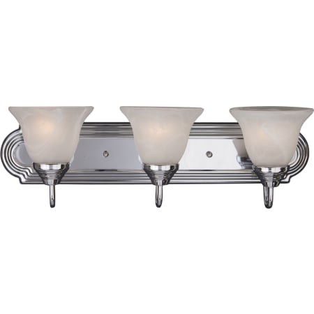 Maxim Essentials 24" Wide Bath Light Polished Chrome / Marble Glass