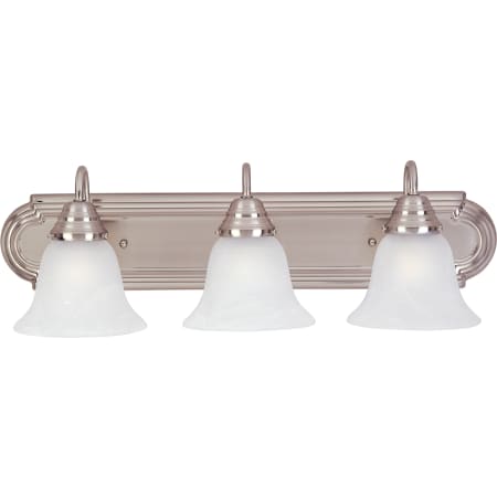 Maxim Essentials 24" Wide Bath Light Satin Nickel / Marble Glass