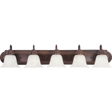 Maxim Essentials 36" Wide Bath Light Oil Rubbed Bronze / Marble Glass