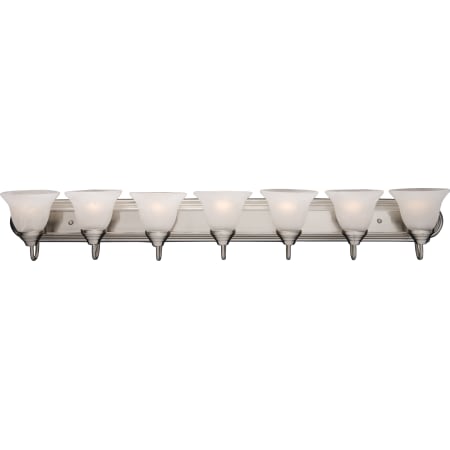 Maxim Essentials 48" Wide Bath Light Satin Nickel / Marble Glass