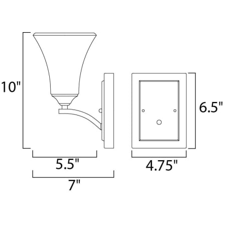 Maxim-83098-Line Drawing View