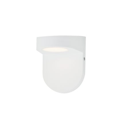 Maxim Ledge 6" Tall Outdoor Wall Sconce White