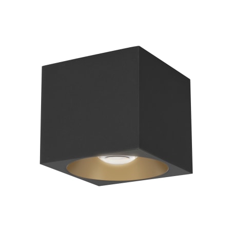 Maxim Stout 5" Wide Flush Mount Square Ceiling Fixture Black