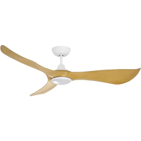Maxim Keanu 56" 3 Blade Indoor / Outdoor LED Ceiling Fan Matte White / Teak
