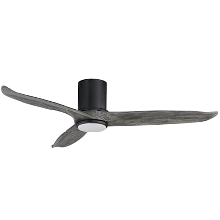 Maxim Woodwind 52" 3 Blade Indoor Ceiling Fan Black / Graywood / White Glass