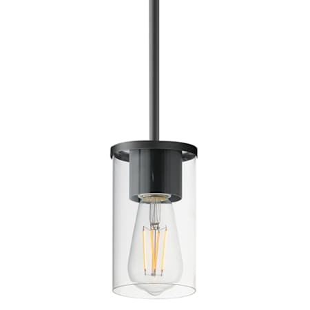 Maxim Lateral 5" Wide Mini Pendant Black / Clear