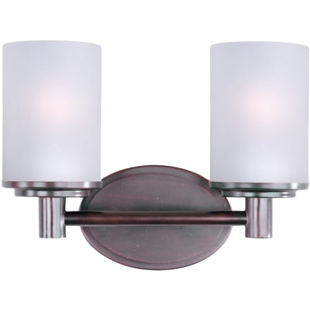 Maxim Cylinder 12" Wide Bath Light Oil Rubbed Bronze / Satin White Glass