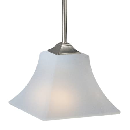 Maxim Aurora Single Light 8" Wide Pendant Satin Nickel / Frosted Glass