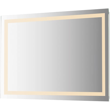 Maxim Project Mirror 48"W x 30"H Rectangular Flat Frameless Wall Mounted Bathroom Mirror with Perimeter Frontlit LED Lighting Mirror