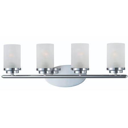 Maxim Corona 26" Wide Bath Light Polished Chrome / Frosted Glass