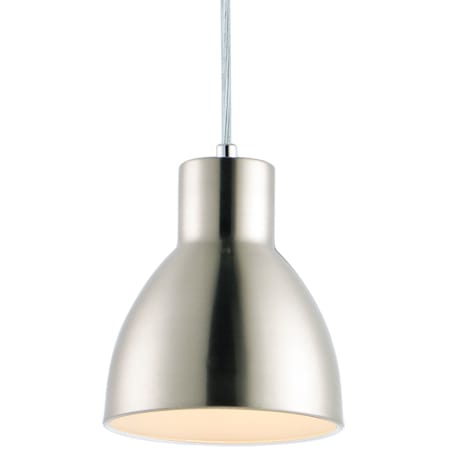 Maxim Cora Single Light 7" Wide Mini Pendant with Metal Dome Shade Satin Nickel