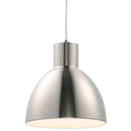 Maxim Cora Single Light 9" Pendant with Metal Dome Shade Satin Nickel