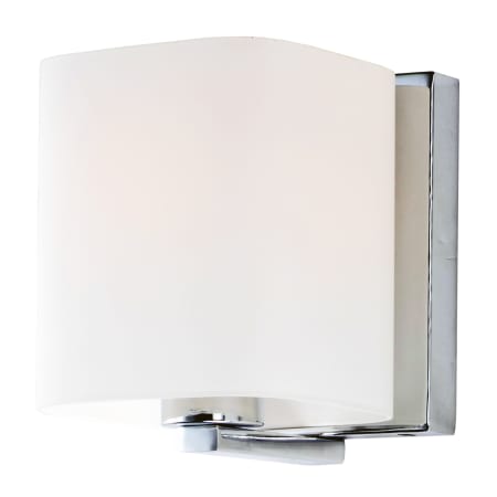 Maxim Wrap Single Light 6" Tall Bathroom Sconce Polished Chrome