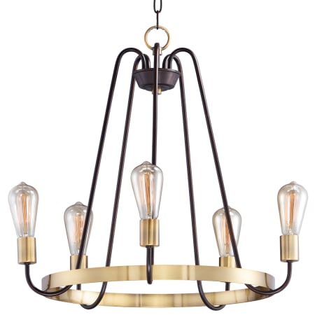 Maxim Haven 5 Light 24" Wide Chandelier Oil Rubbed Bronze / Antique Brass